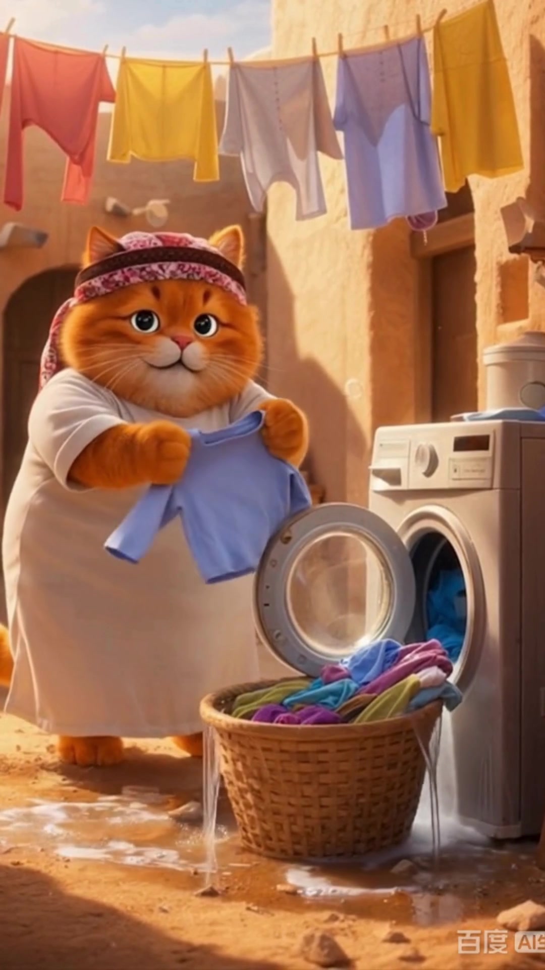 Laundry Day in the Desert 🧺🐾