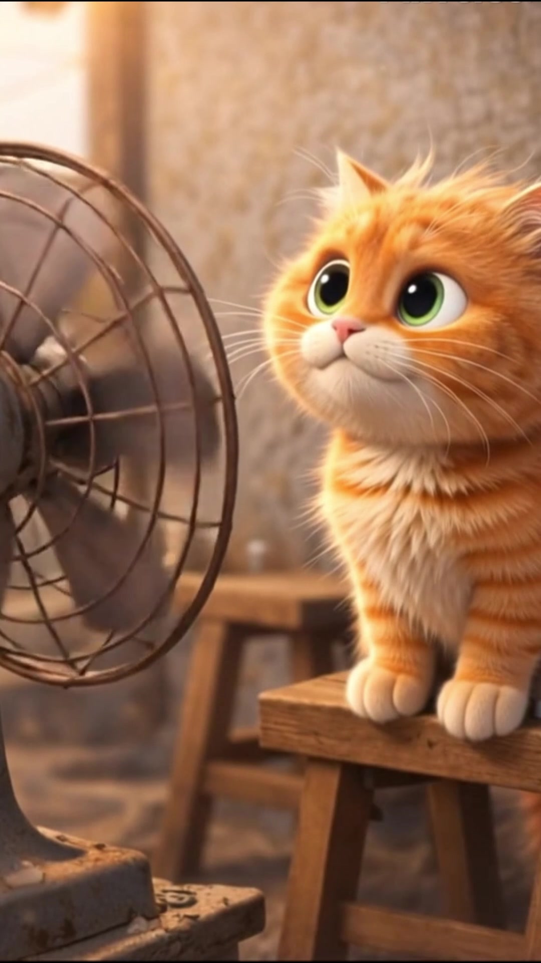 Too Close to the Fan 😼💨 | Cat Comedy Short