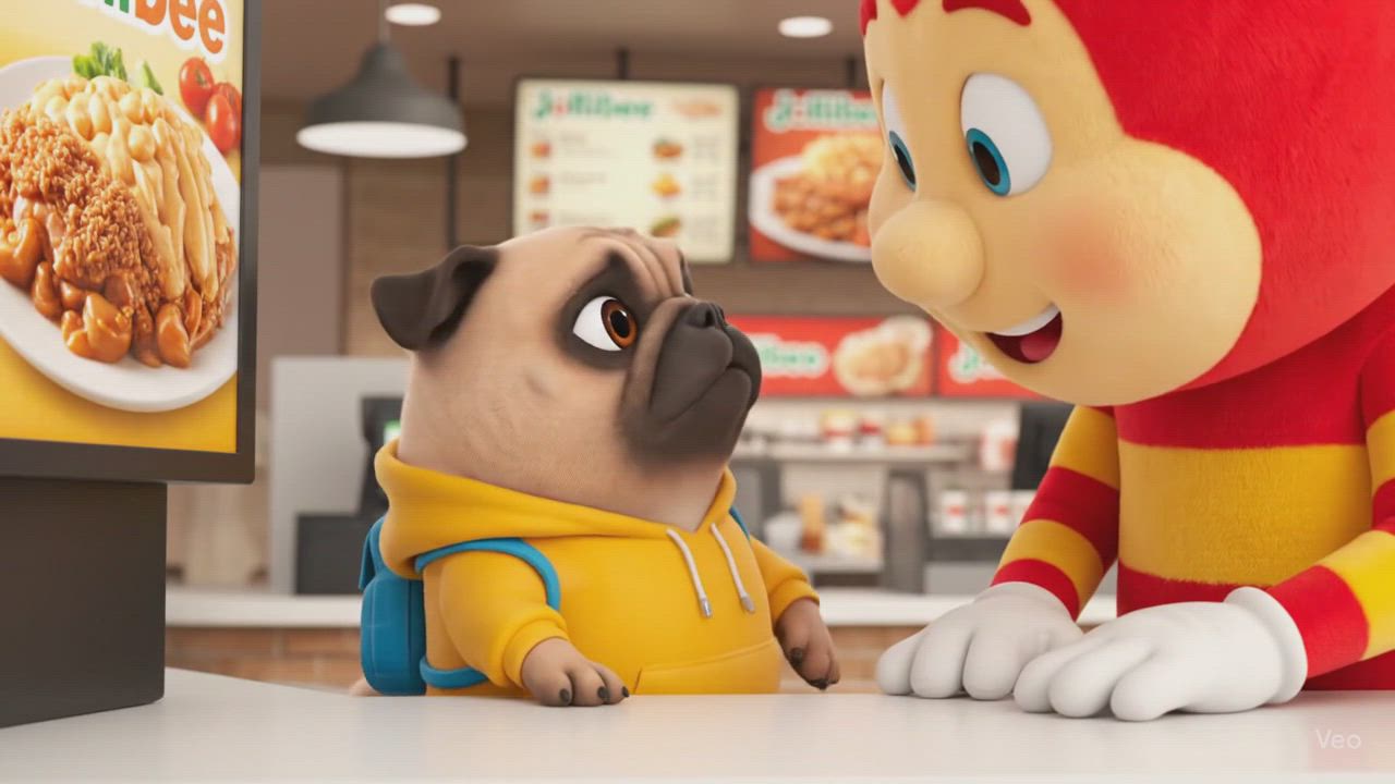 Cute Pug Orders Chickenjoy at Jollibee!