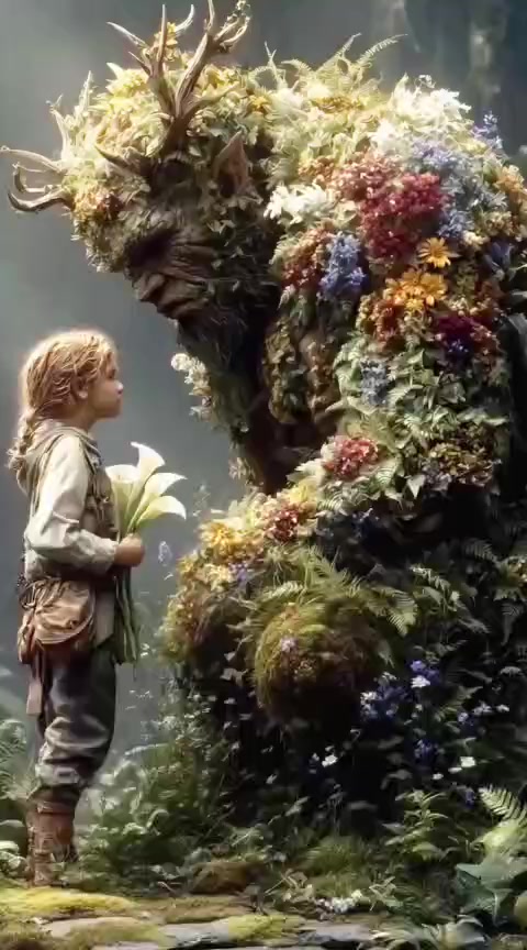 Child Meets Forest Spirit: What Unfolds in the Deep Woods?