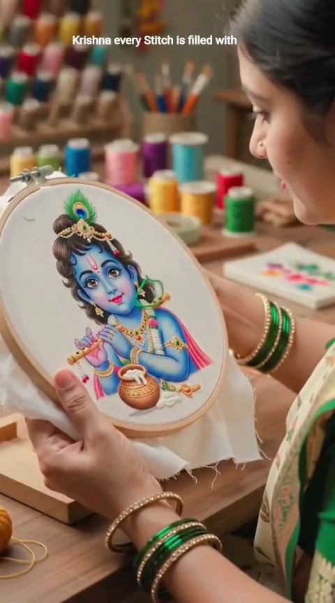 Handwork embroidery ai video l #aigenerated